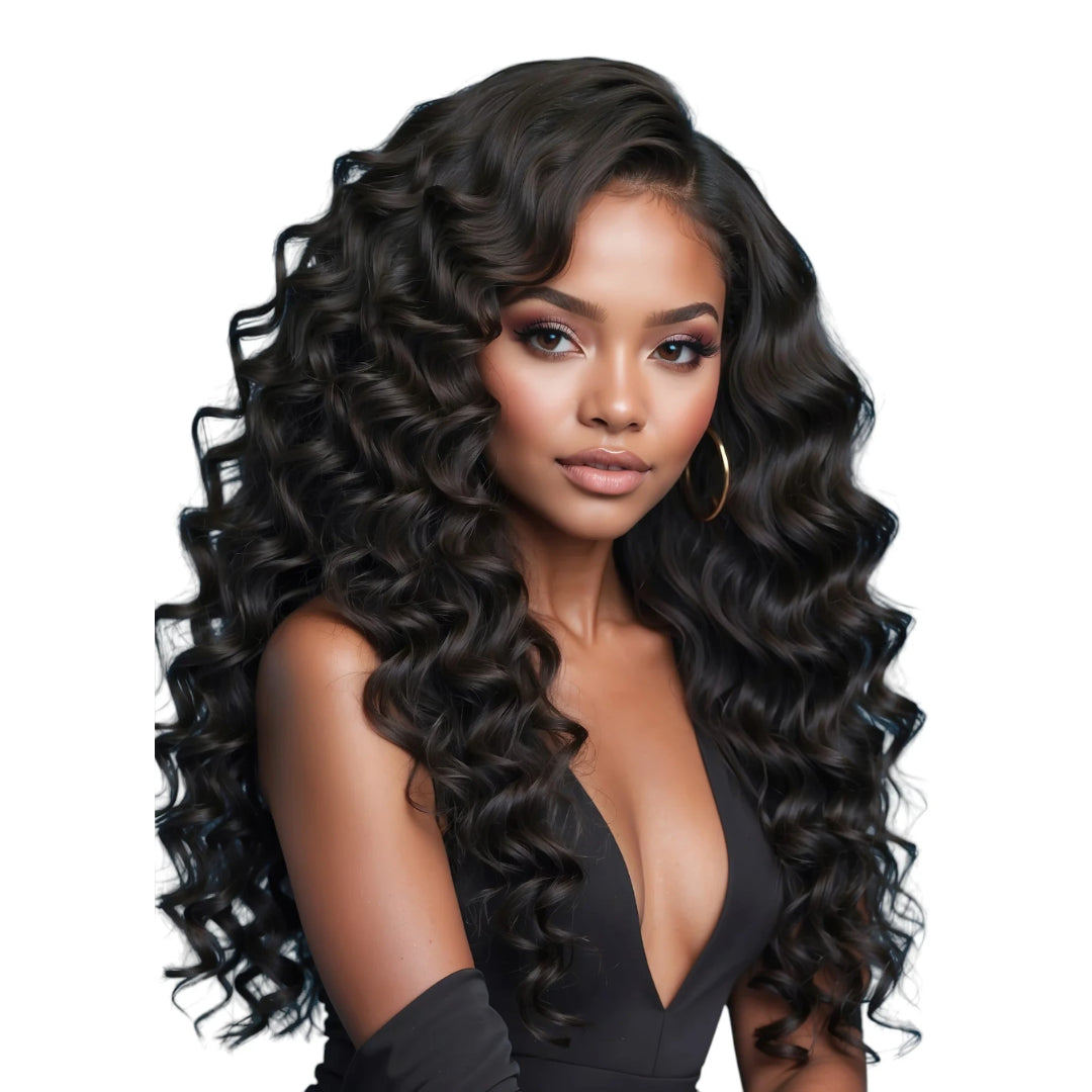 Glueless Water Wave Human Hair Wigs