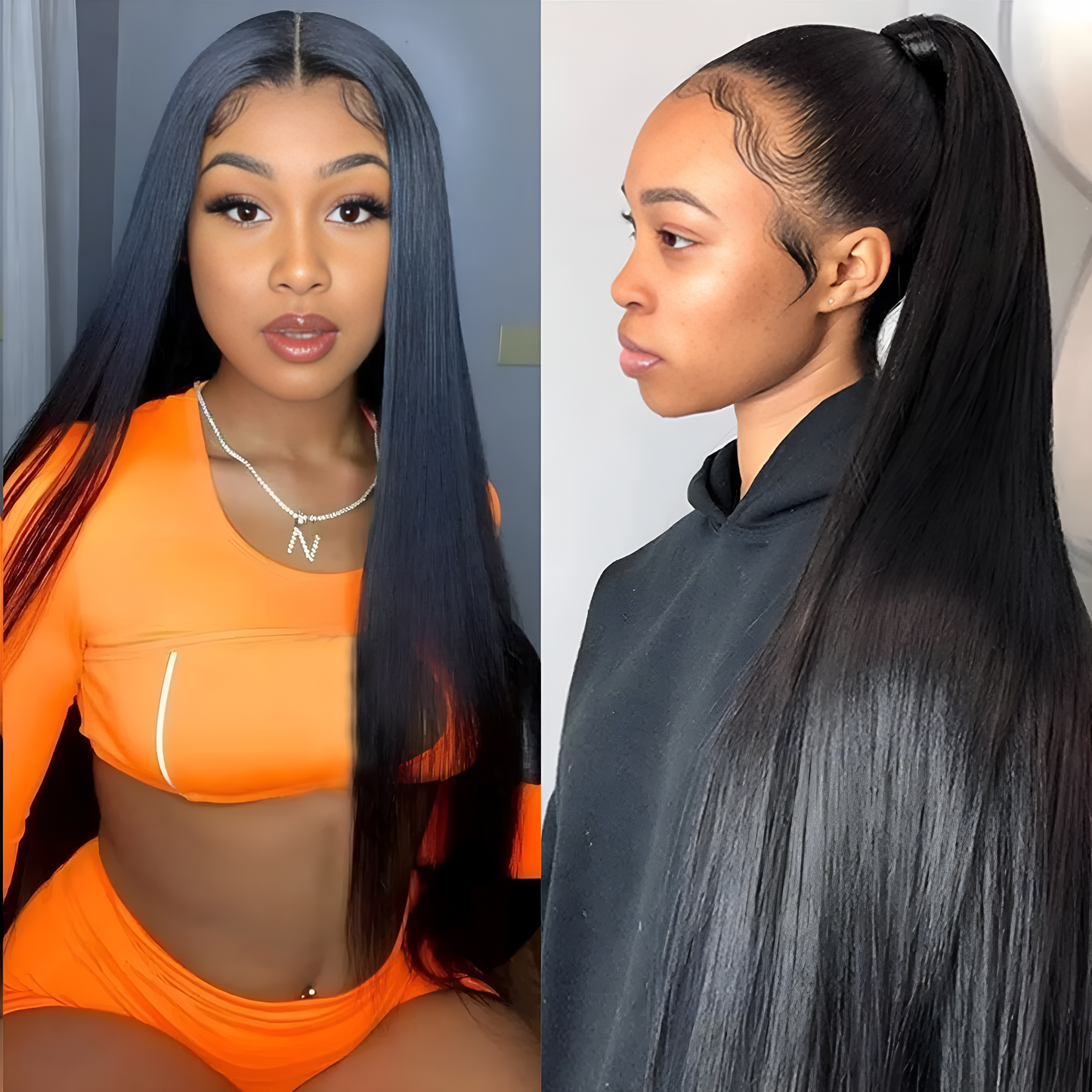 Bone Straight Lace Front Wigs