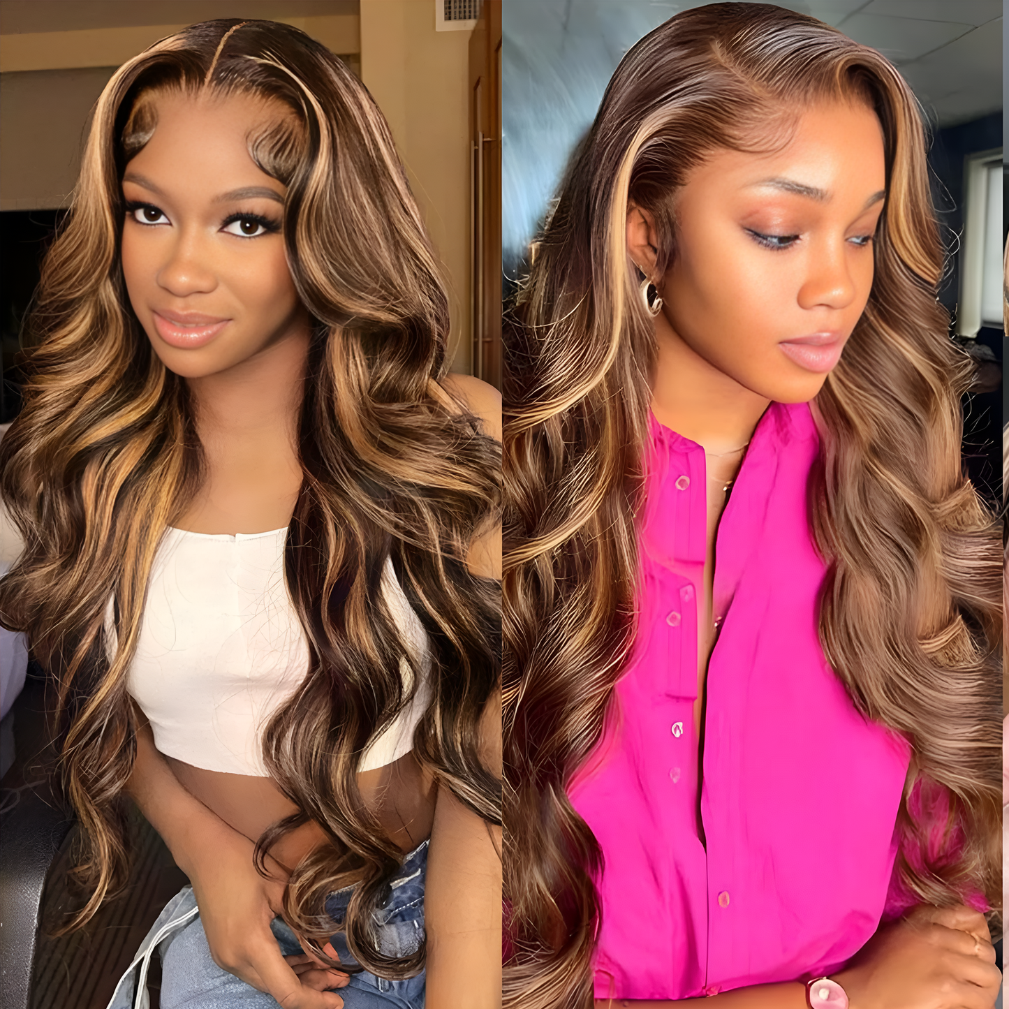 Highlight Body Wave Human Hair Wigs