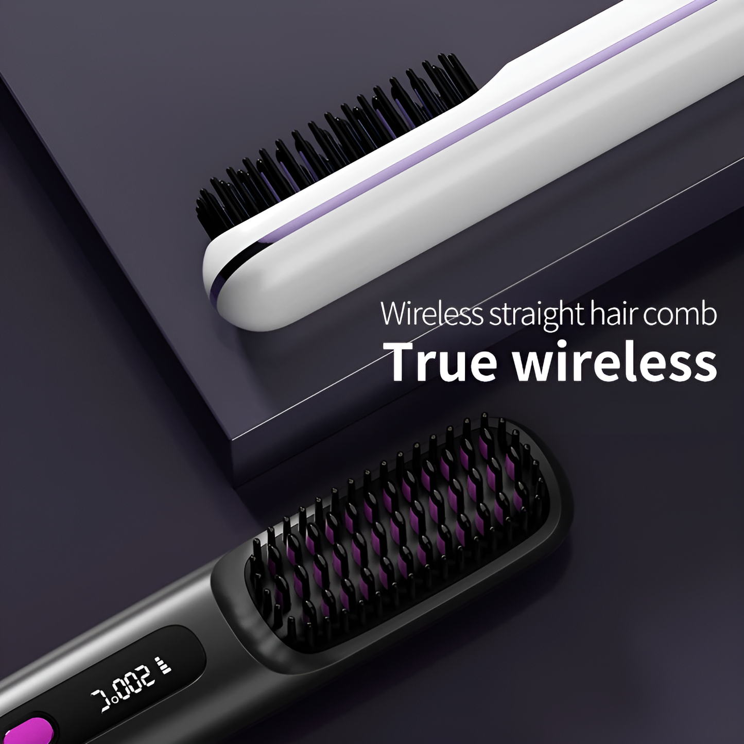 True wireless straight hair comb