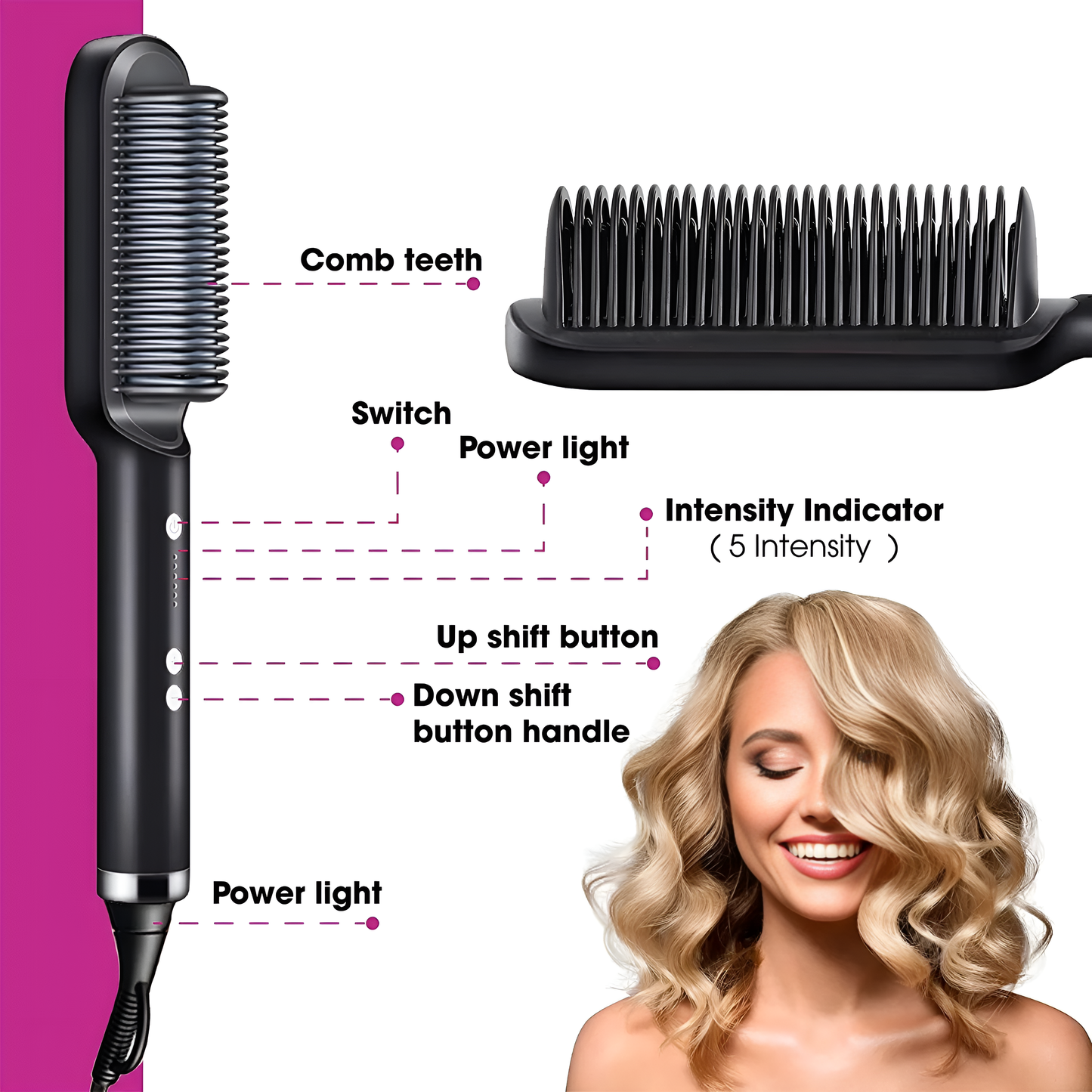 2-in-1 Negative Ion Styling Comb