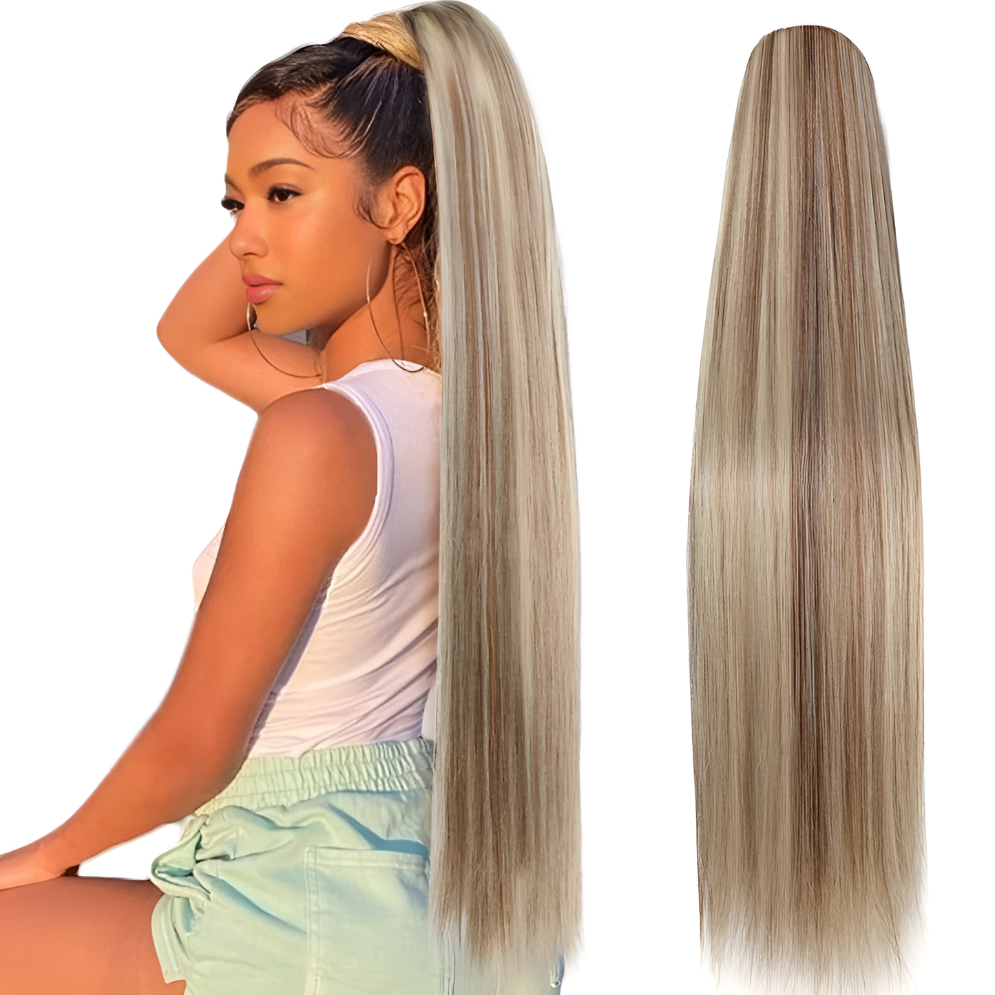 26-30 Inch Virgin Ponytail Extensions