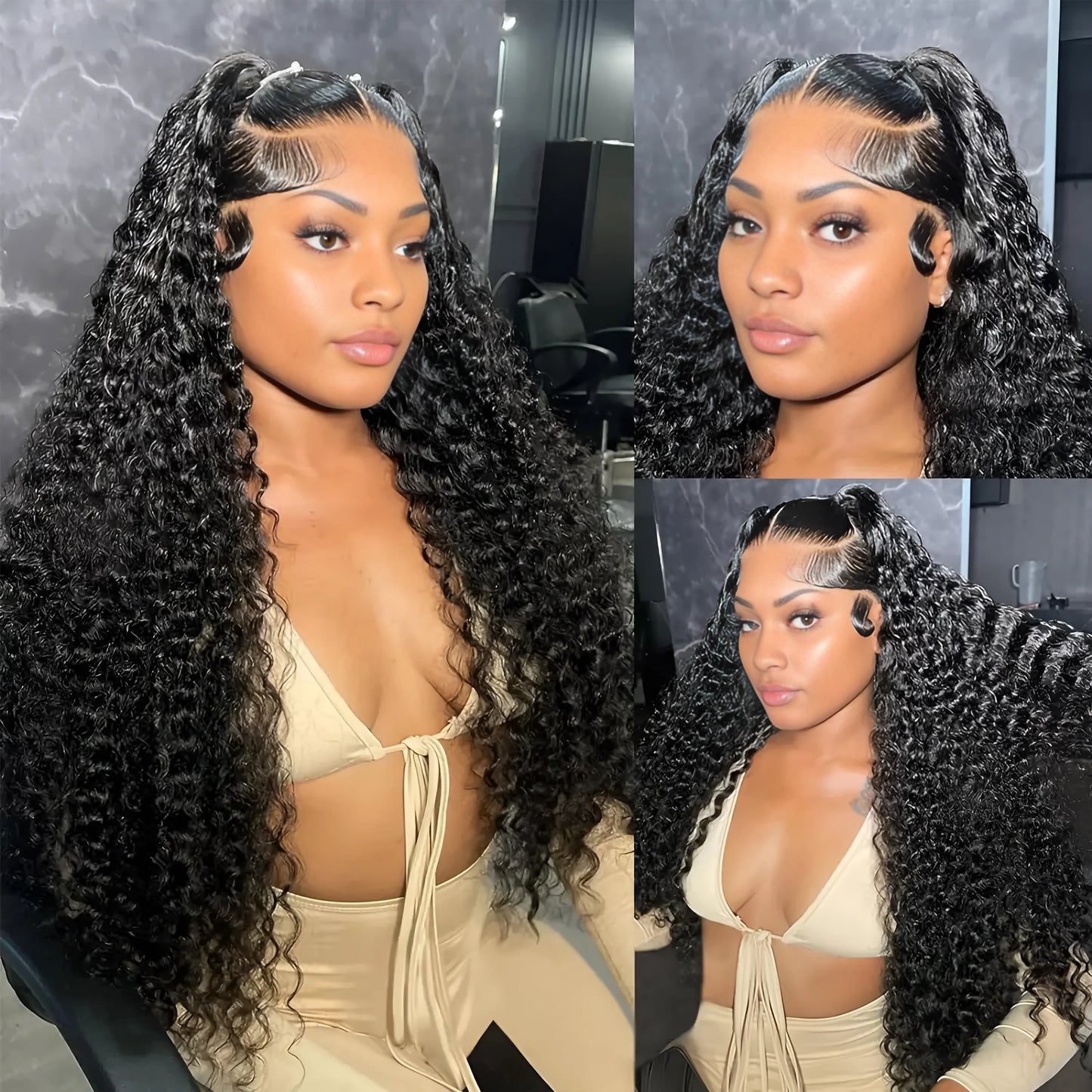 Lace Front Curly Human Hair Wigs