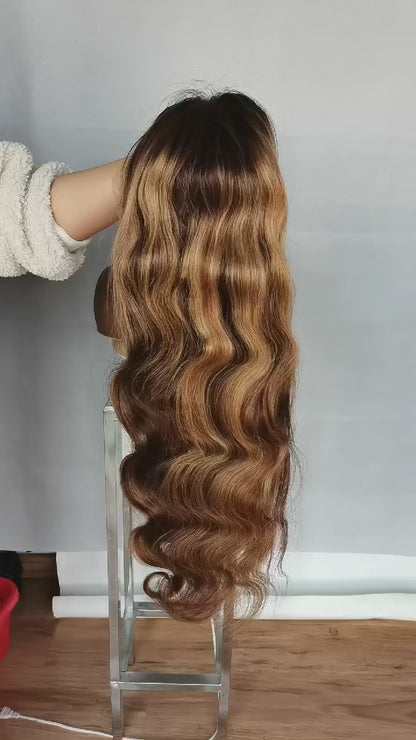 Highlight Body Wave Human Hair Wigs