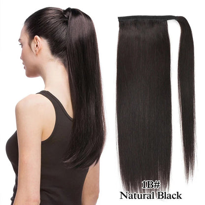 26-30 Inch Virgin Ponytail Extensions